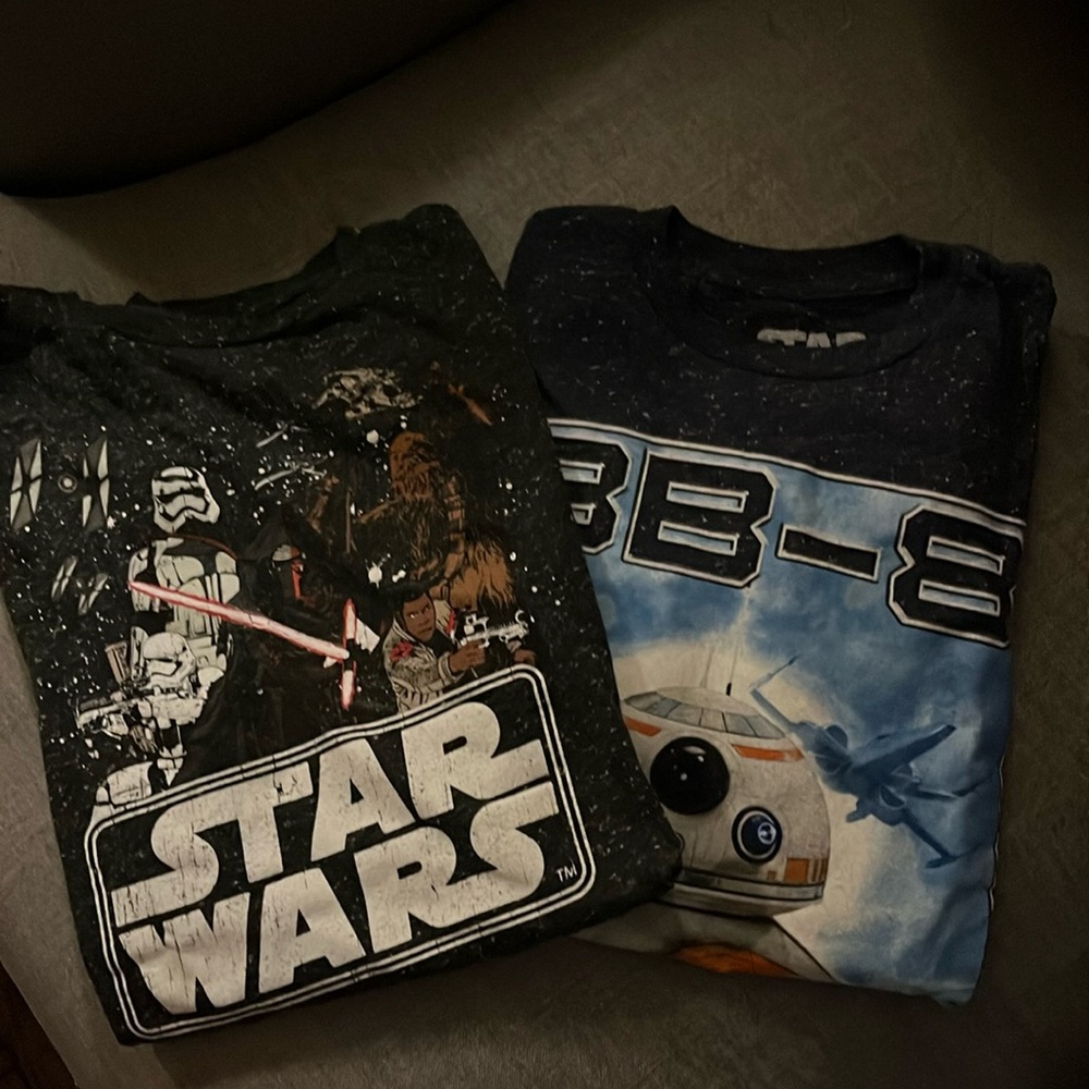 Bundle of Disney Star Wars short sleeve shirt size Medium